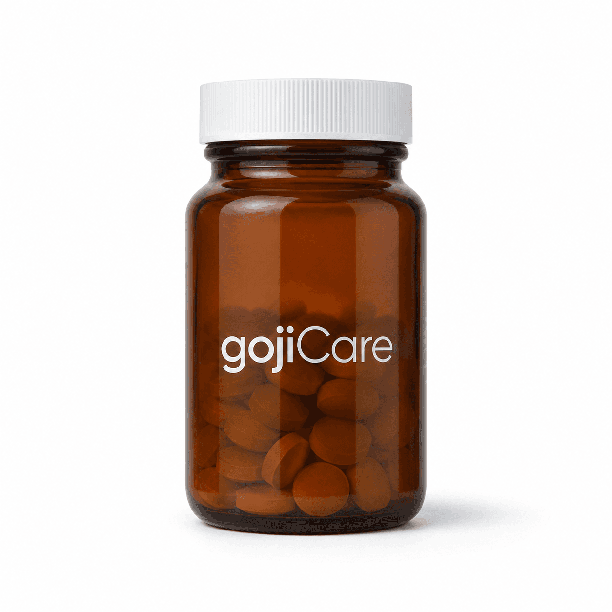 gojiCare finasteride tablet: amber jar of daily oral tablets